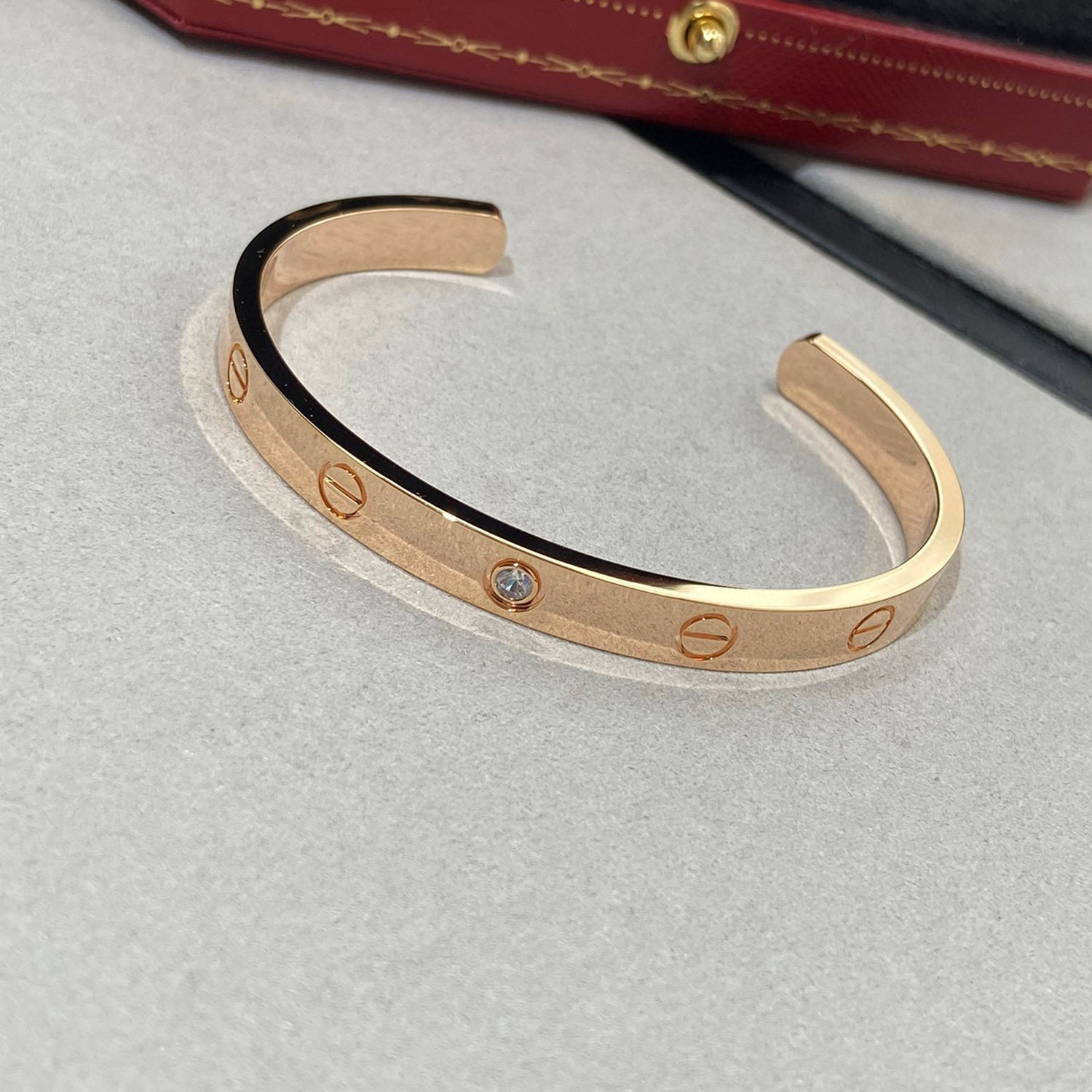 Bracelet Love Diamond Open Cuff